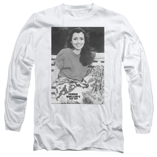 Ferris Bueller Sloane Mens Long Sleeve Shirt White Officially Licensed