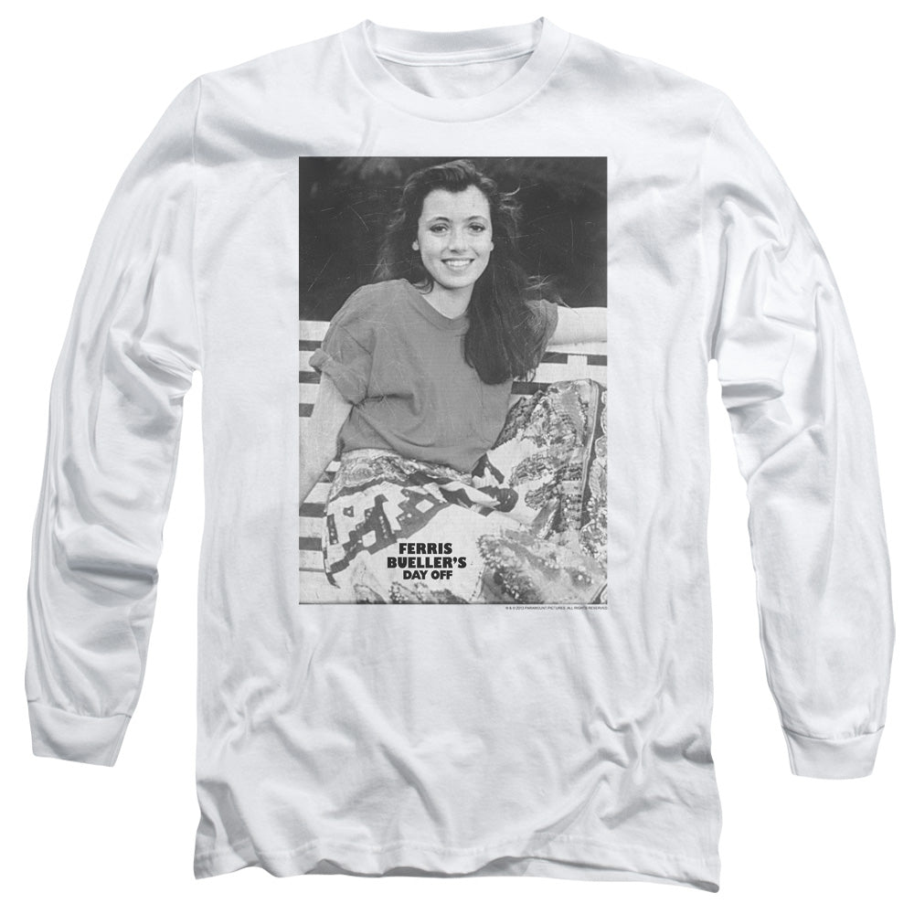 Ferris Buellers Day Off Sloane Mens Long Sleeve Shirt White