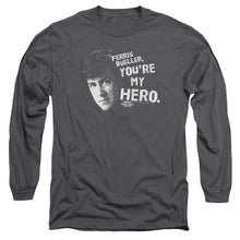 Load image into Gallery viewer, Ferris Bueller My Hero Mens Long Sleeve Shirt Charcoal Officially Licensed

