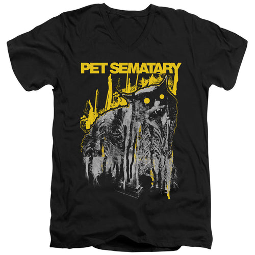 Pet Sematary Decay Mens Slim Fit V-Neck T Shirt Black