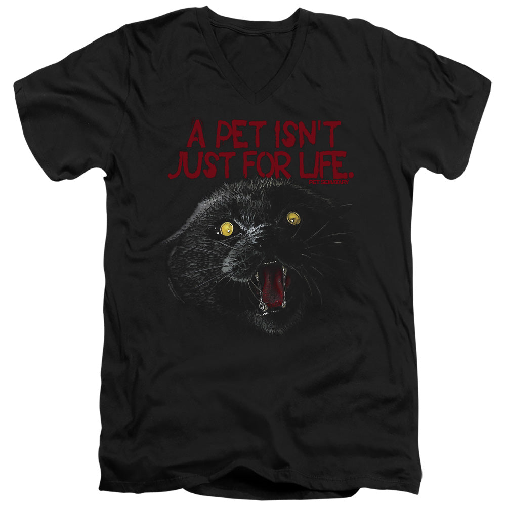 Pet Sematary I Survived Mens Slim Fit V-Neck T Shirt Black