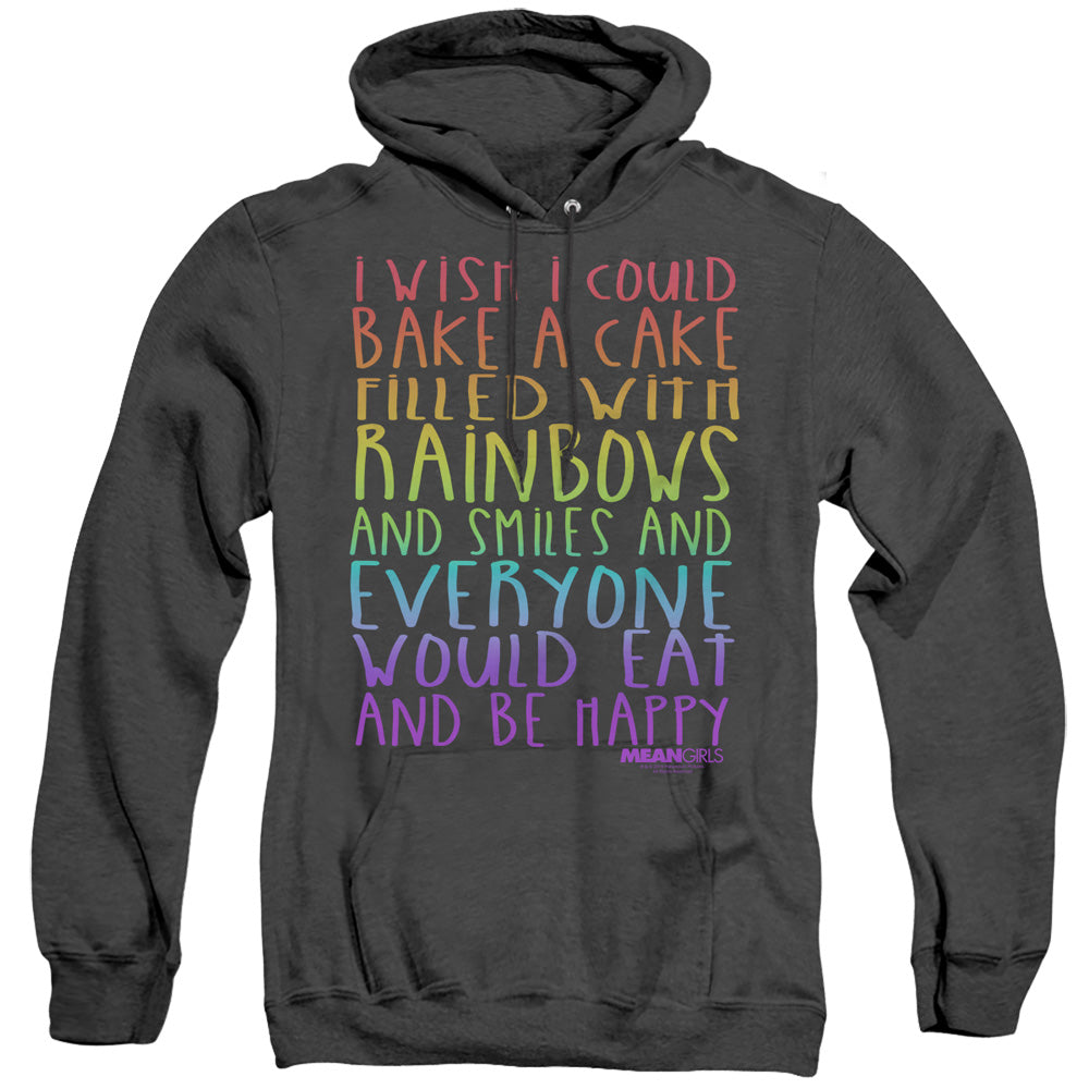 Mean Girls Rainbows And Cake Heather Mens Hoodie Black