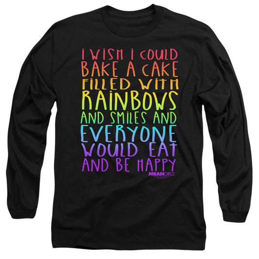 Mean Girls Rainbows And Cake Mens Long Sleeve Shirt Black