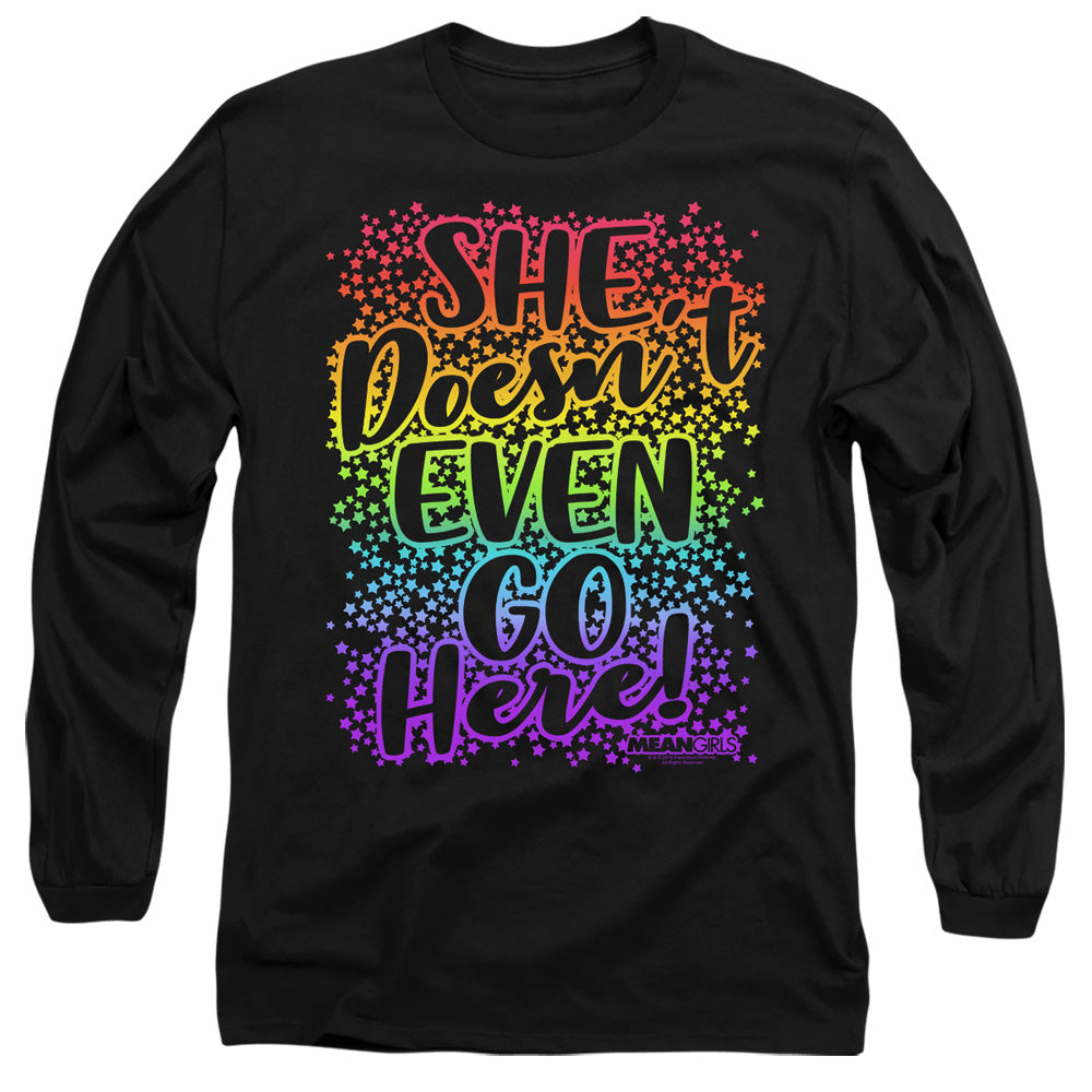 Mean Girls Doesnt Go Here Mens Long Sleeve Shirt Black