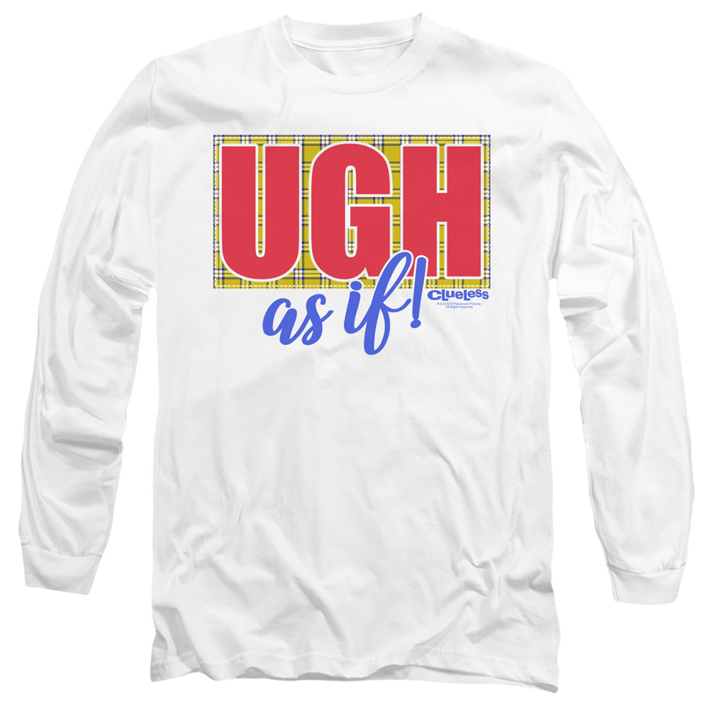 Clueless Ugh As If Mens Long Sleeve Shirt White Officially Licensed
