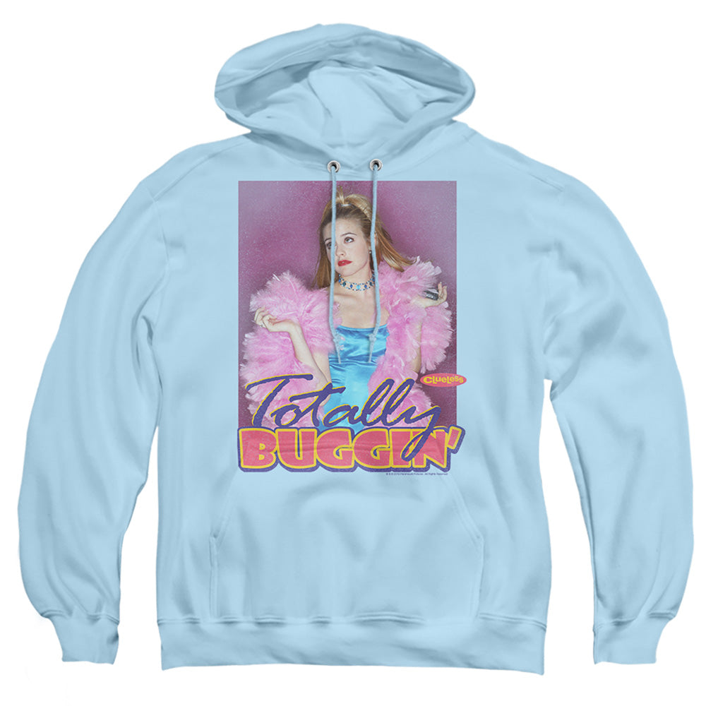 Clueless Totally Buggin Mens Hoodie Light Blue