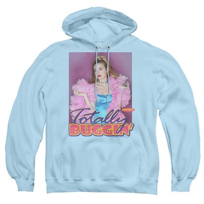 Clueless Totally Buggin Mens Hoodie Light Blue