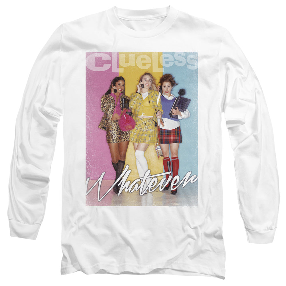 Clueless Whatever Mens Long Sleeve Shirt White Officially Licensed