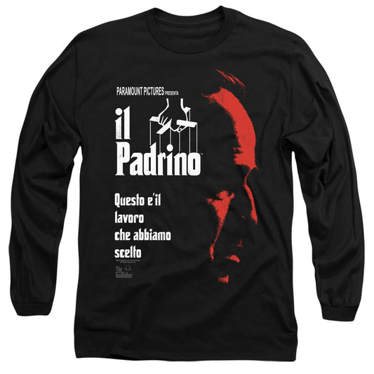 Godfather Italian Profile Mens Long Sleeve Shirt Black Officially Licensed