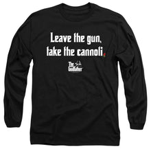 Load image into Gallery viewer, Godfather Gun Cannoli Mens Long Sleeve Shirt Black Officially Licensed

