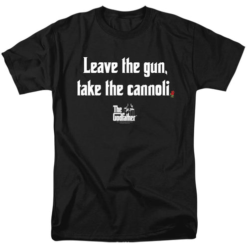 Godfather Gun Cannoli Mens T Shirt Black