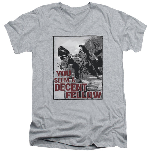 The Princess Bride Fellow Mens Slim Fit V-Neck T Shirt Athletic Heather