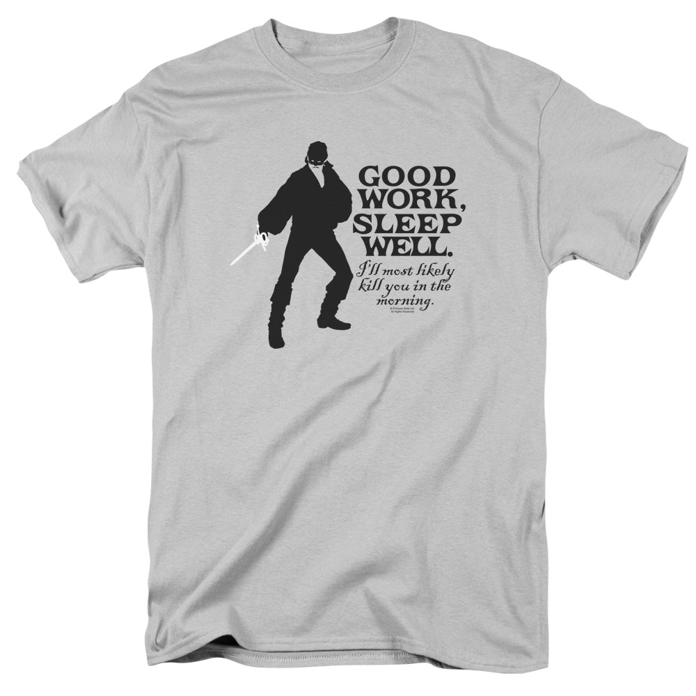 Princess Bride Good Work Mens T Shirt Silver