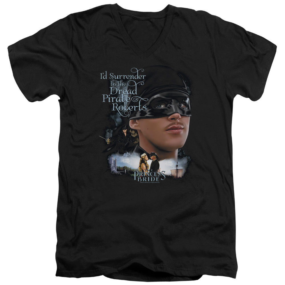 The Princess Bride Surrender Mens Slim Fit V-Neck T Shirt Black