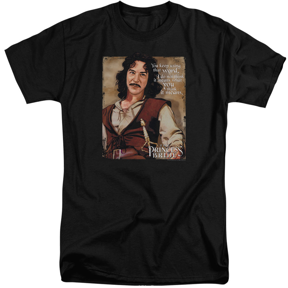 The Princess Bride Word Mens Tall T Shirt Black