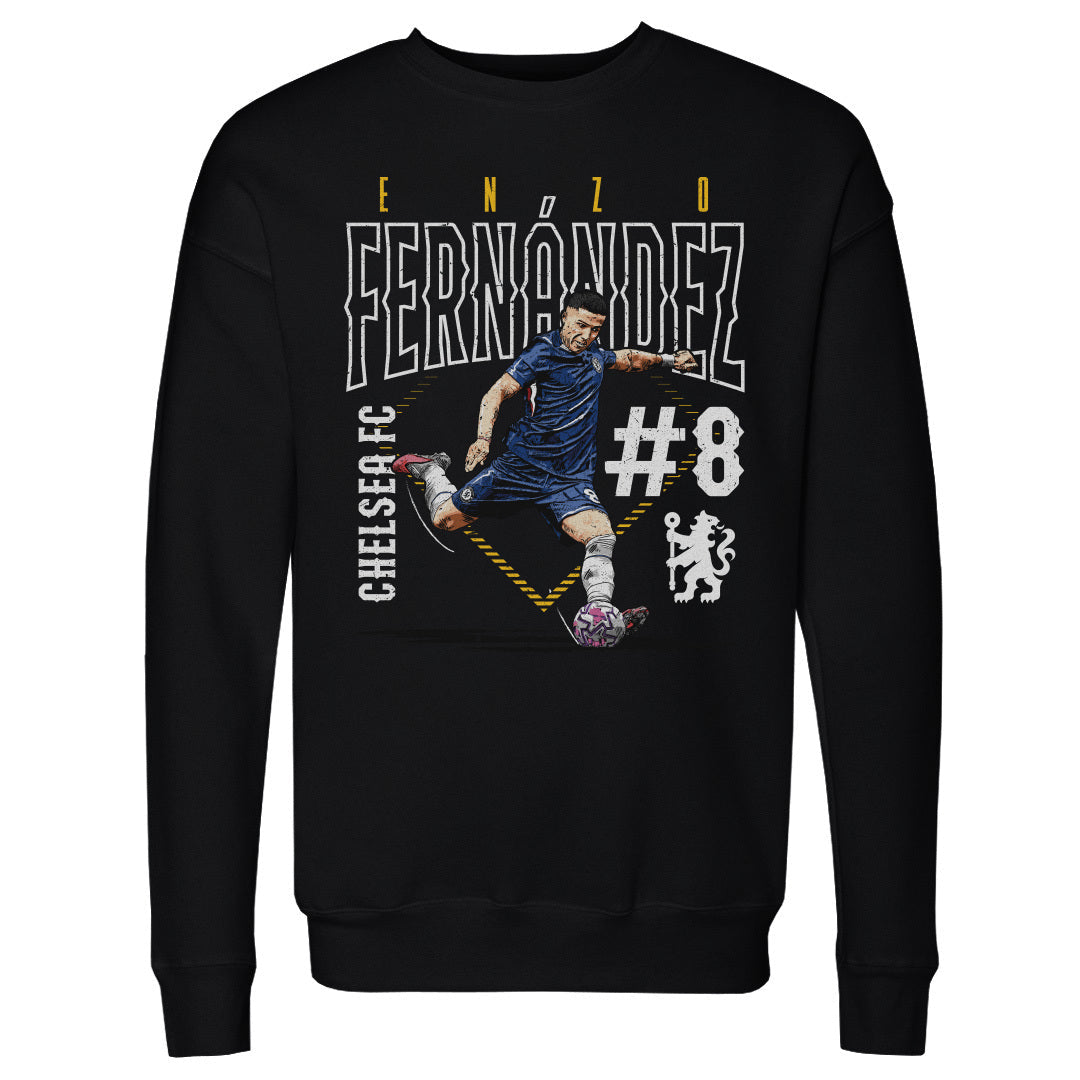 Enzo Fernandez Chelsea FC Outline Number WHT