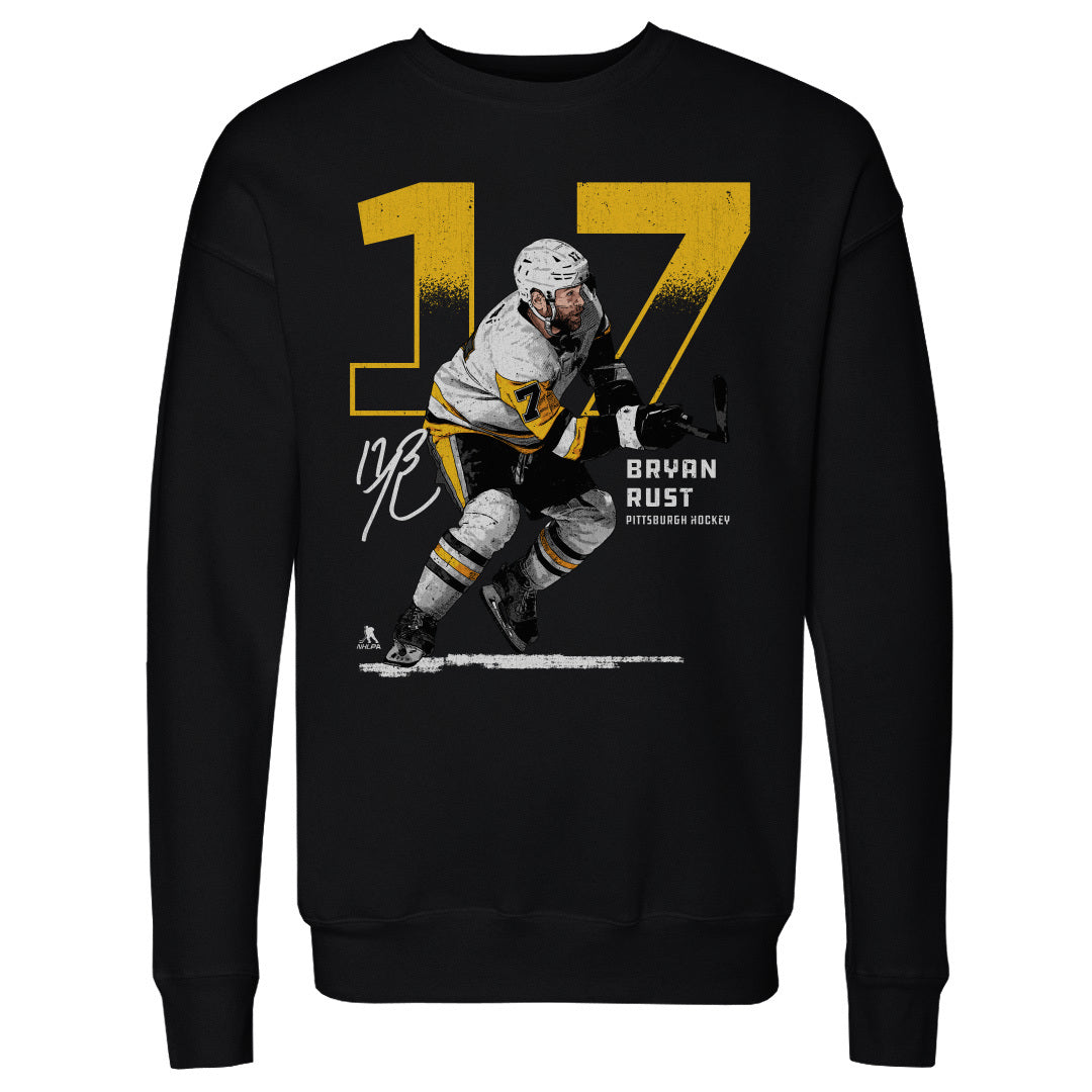Bryan Rust Pittsburgh Outline WHT