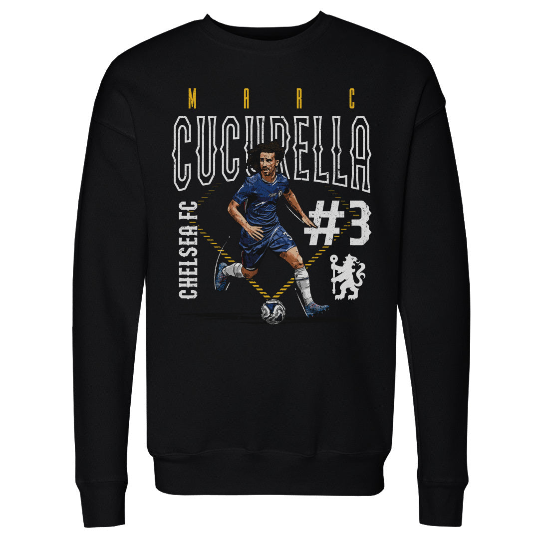 Marc Cucurella Chelsea FC Outline Number WHT
