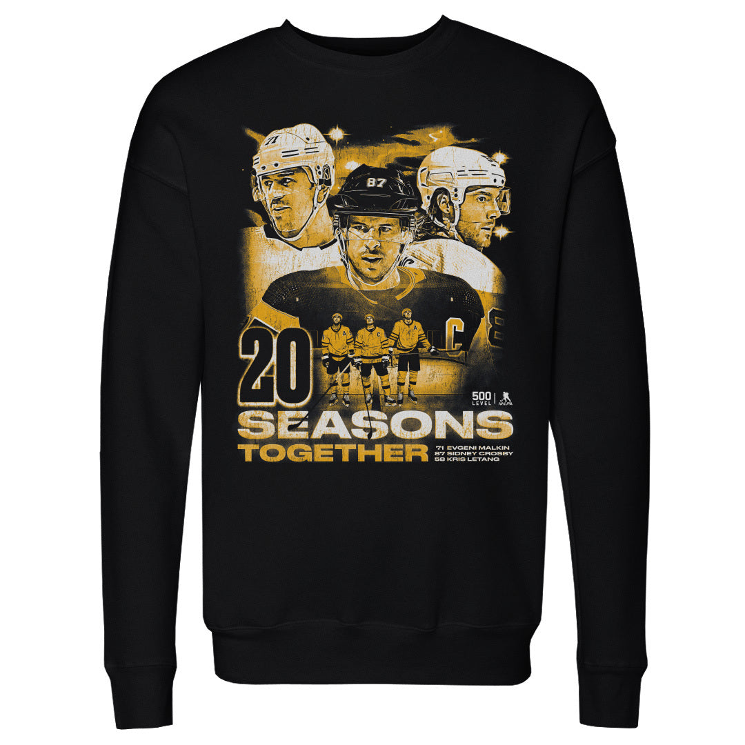 Sidney Crosby Kris Letang & Evgeni Malkin Pittsburgh 20 Seasons WHT
