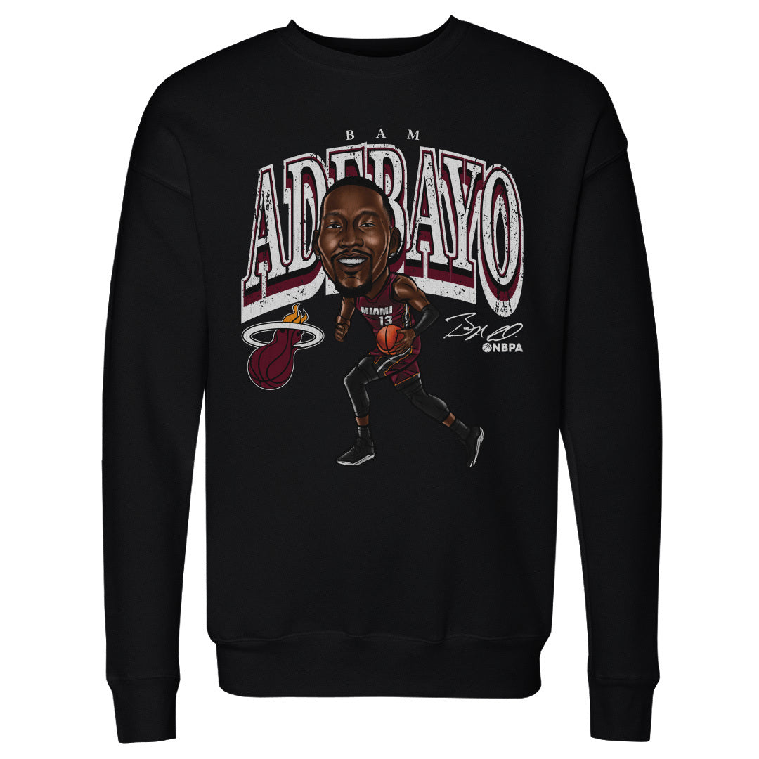 Bam Adebayo Miami Heat Cartoon WHT