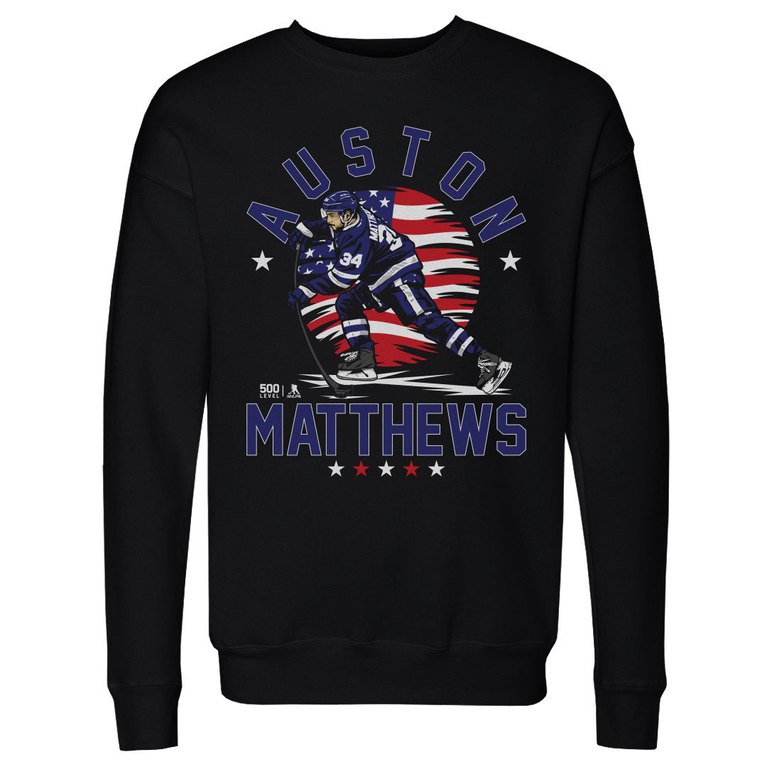 Auston Matthews Toronto USA Flag WHT