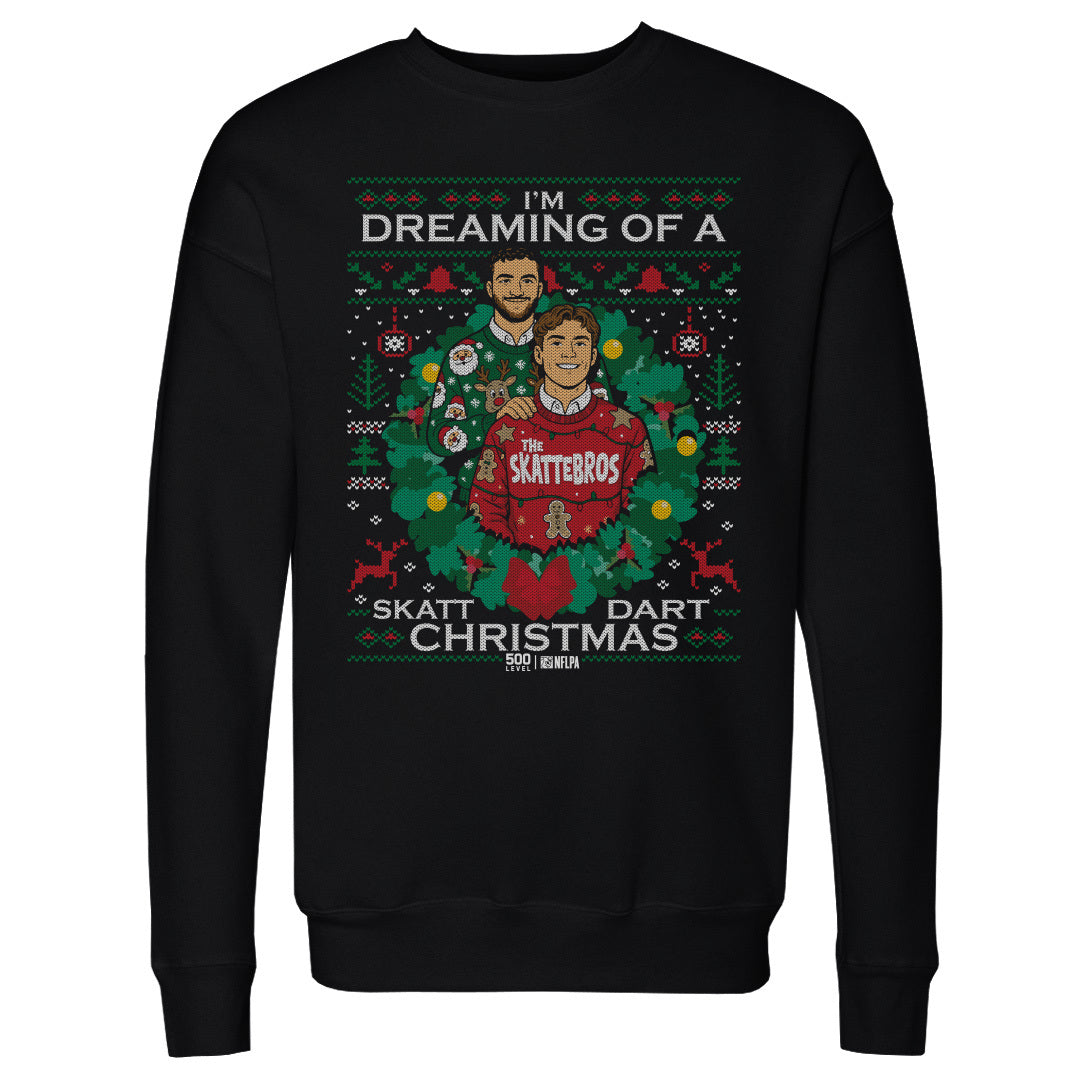 Jaxson Dart & Cam Skattebo New York G Ugly Sweater WHT