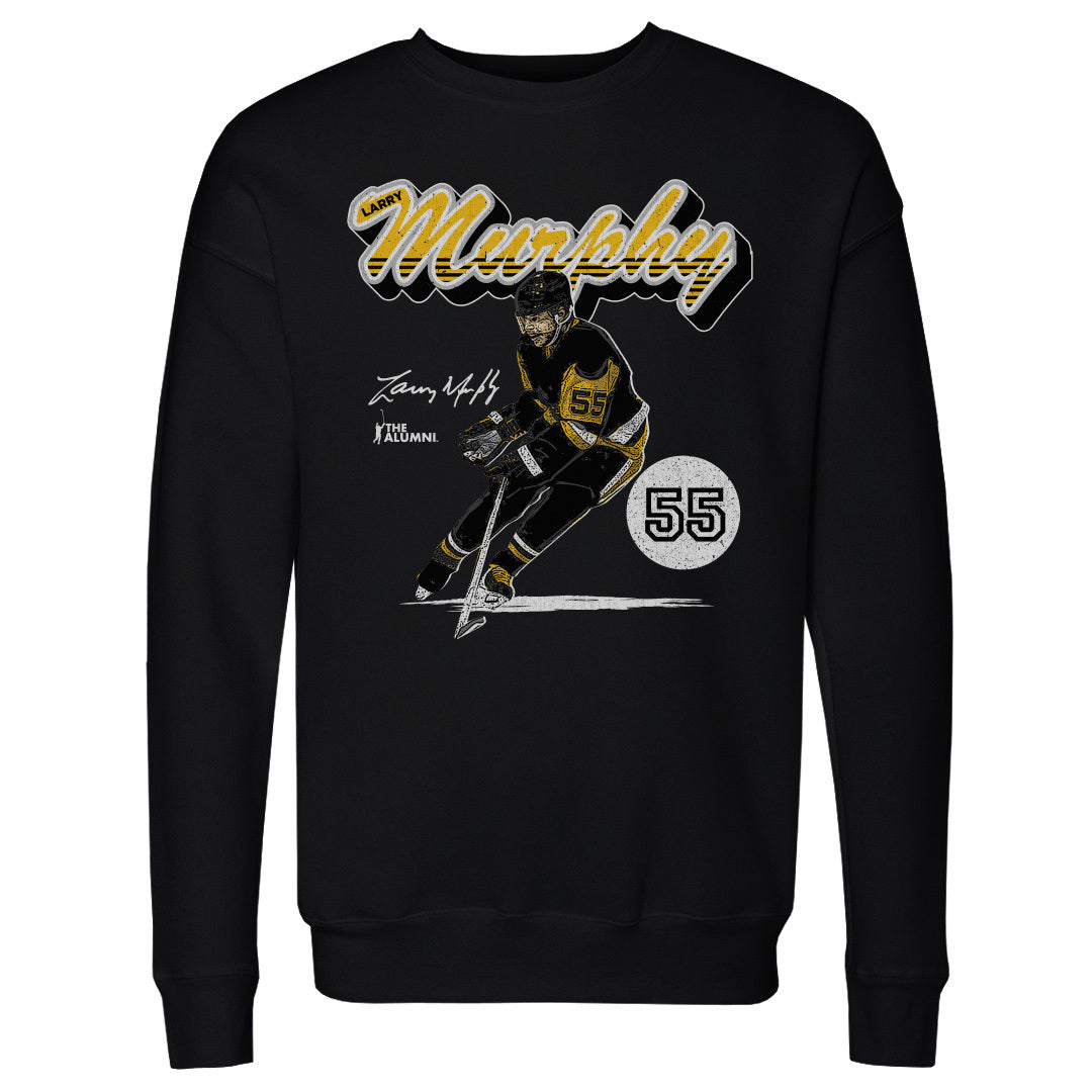 Larry Murphy Pittsburgh Retro Script WHT