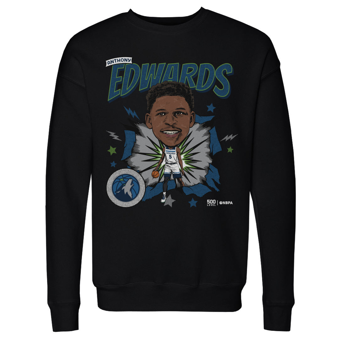 Anthony Edwards Minnesota Timberwolves Caricature Retro WHT