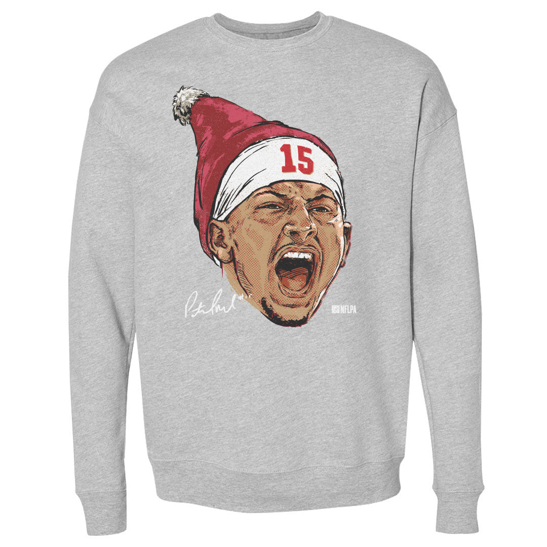 Patrick Mahomes Kansas City Portrait Santa Hat WHT