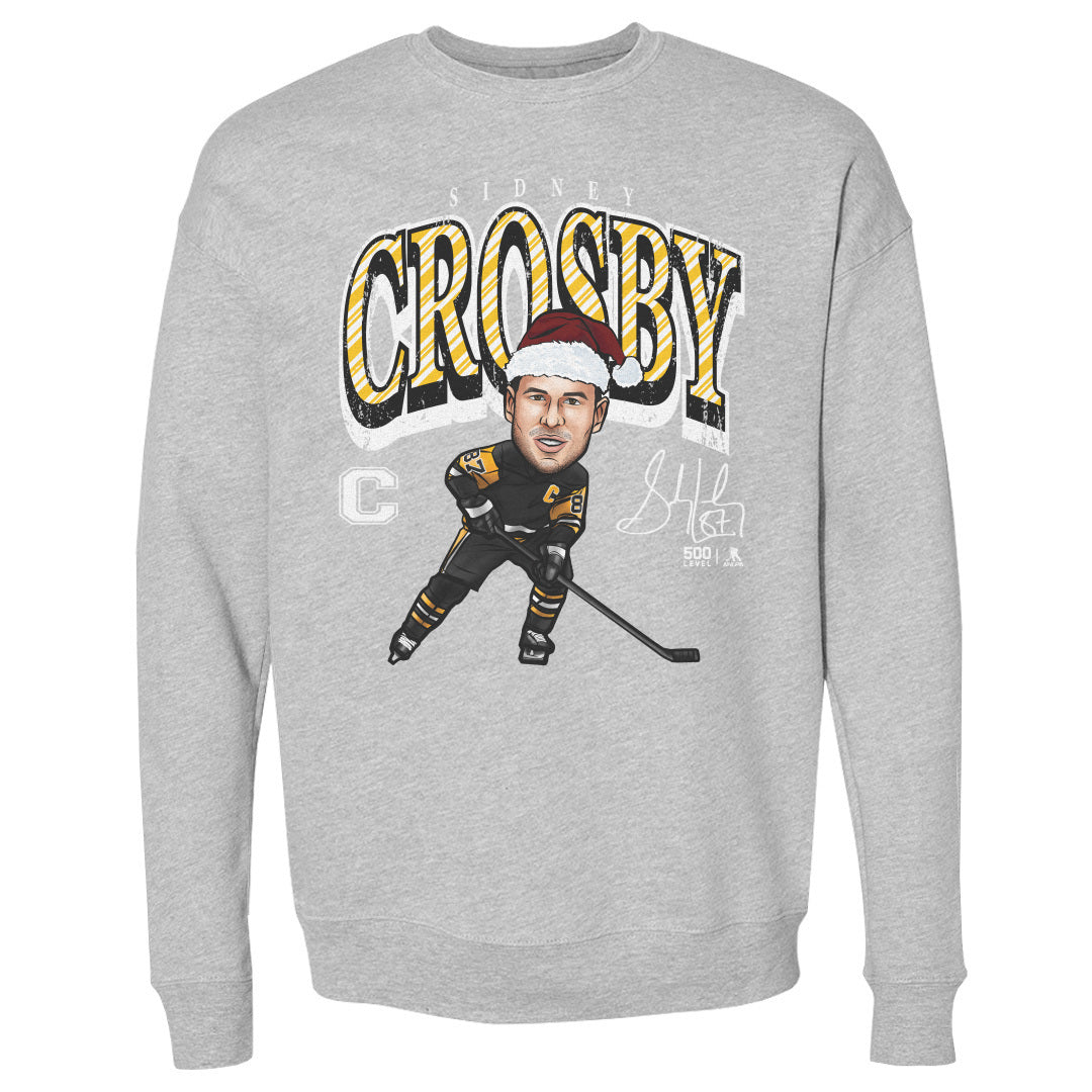 Sidney Crosby Pittsburgh Cartoon Santa Hat WHT