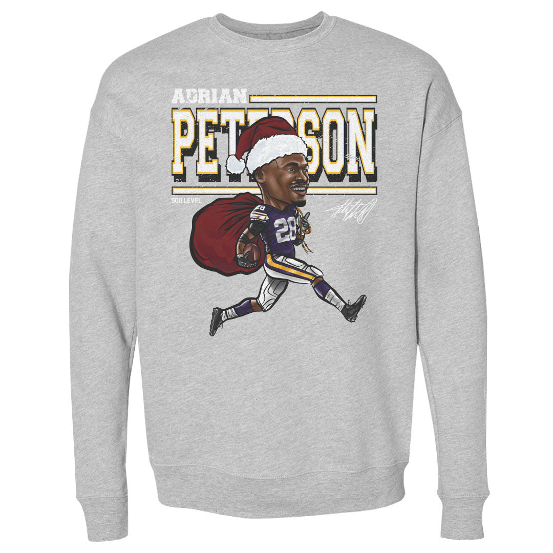 Adrian Peterson Minnesota Cartoon Santa Hat WHT