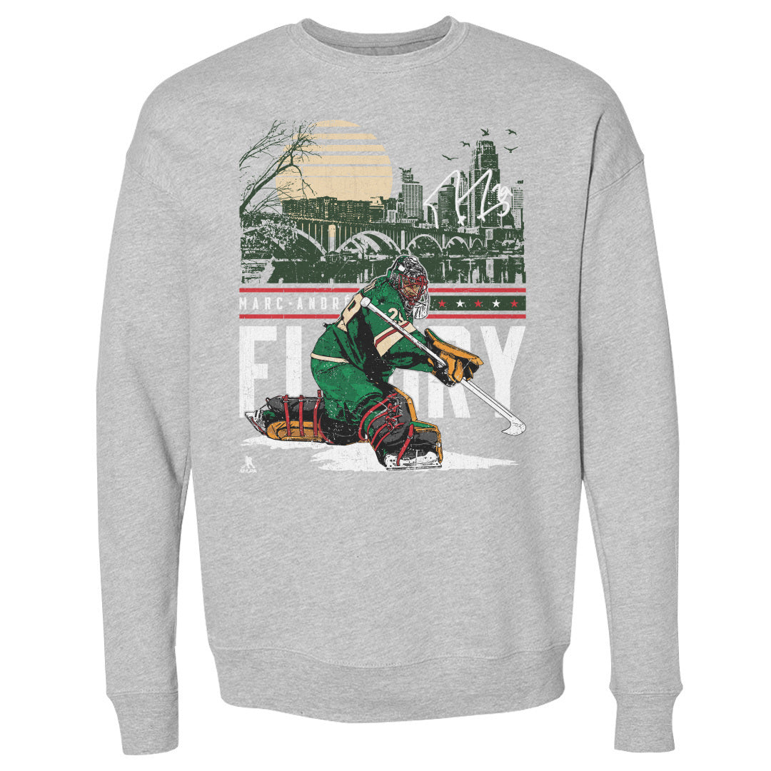 Marc-Andre Fleury Minnesota City Skyline WHT