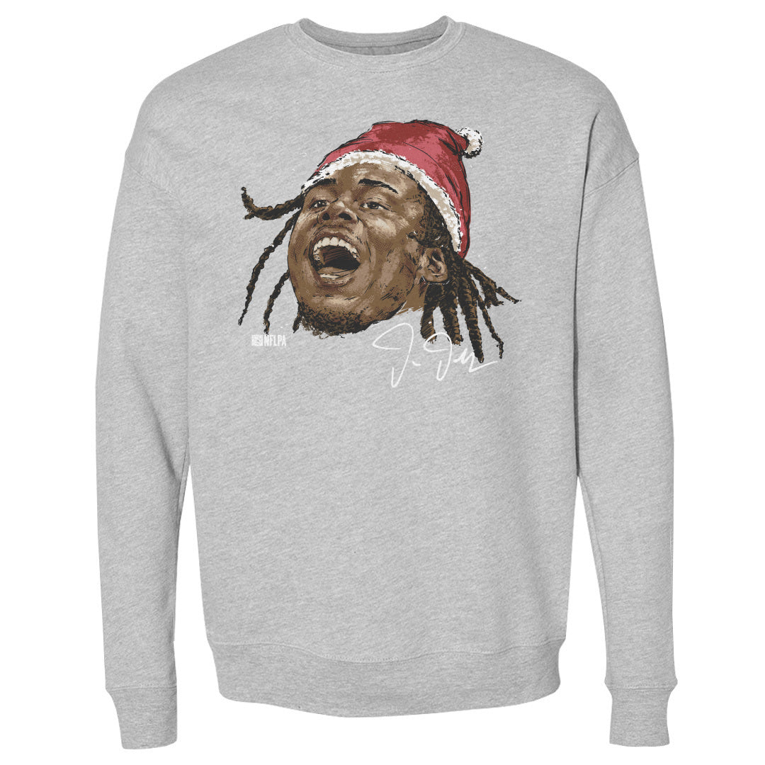 Justin Jefferson Minnesota Portrait Santa Hat WHT
