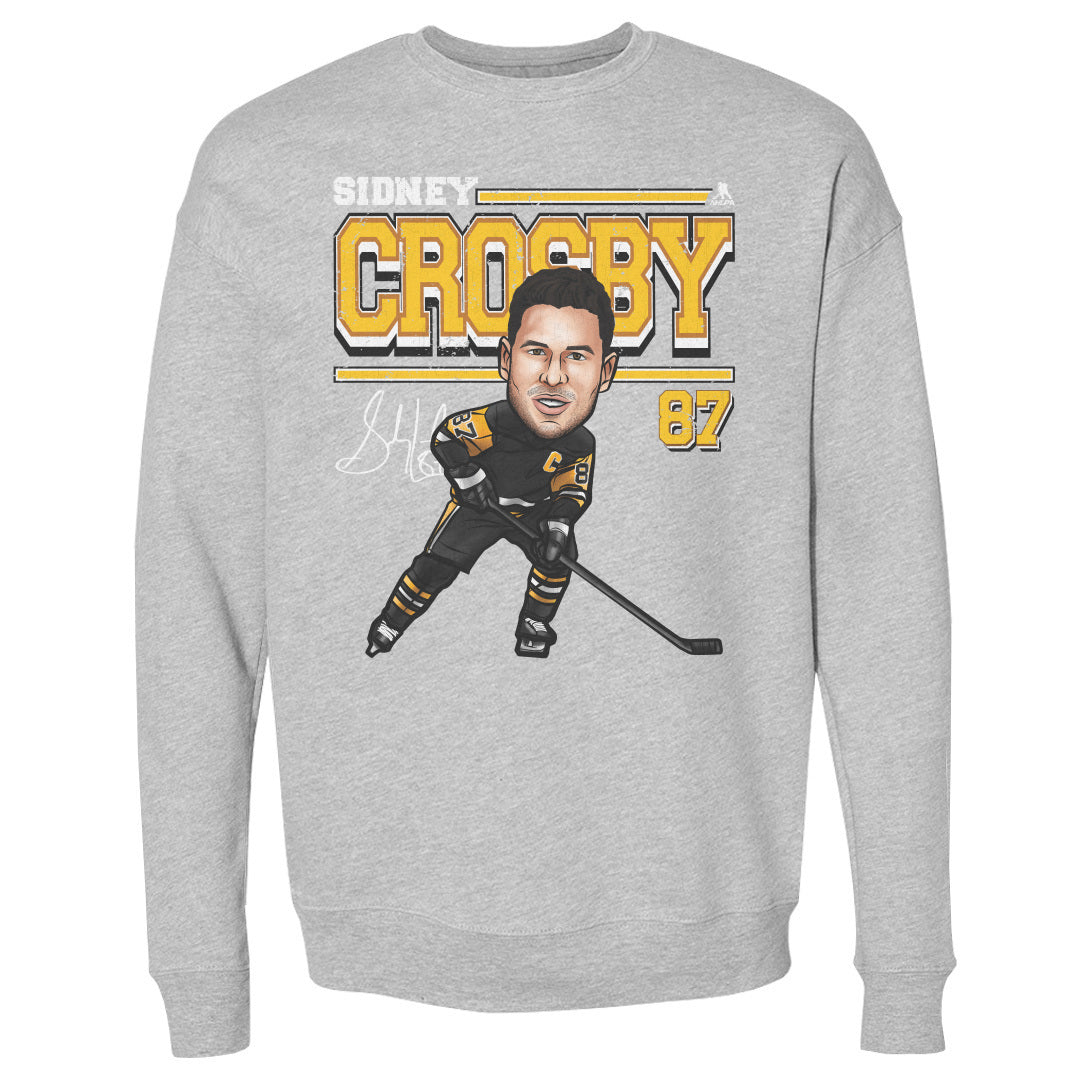 Sidney Crosby Pittsburgh Cartoon WHT