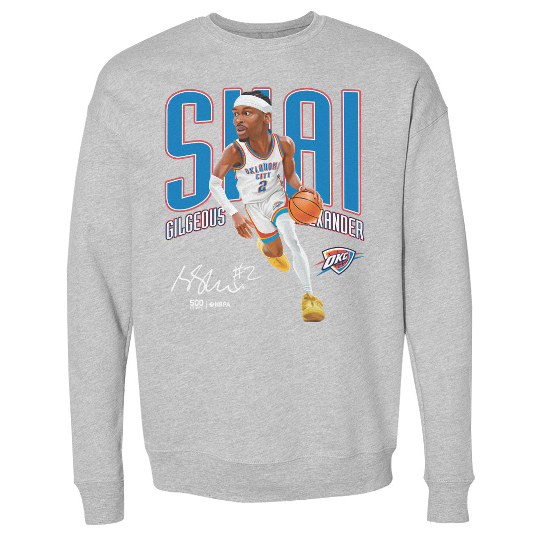 Shai Gilgeous-Alexander Oklahoma City Thunder Caricature WHT