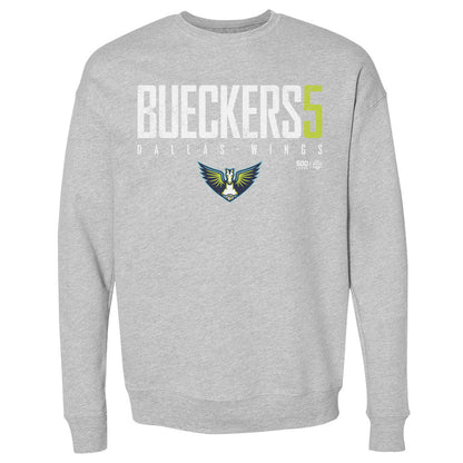Paige Bueckers Dallas Wings Elite WHT Mens Crewneck Sweatshirt 500 Level Officially Licensed Fan Gear