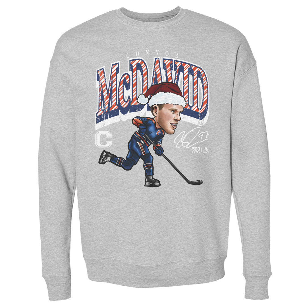 Connor McDavid Edmonton Cartoon Santa Hat WHT