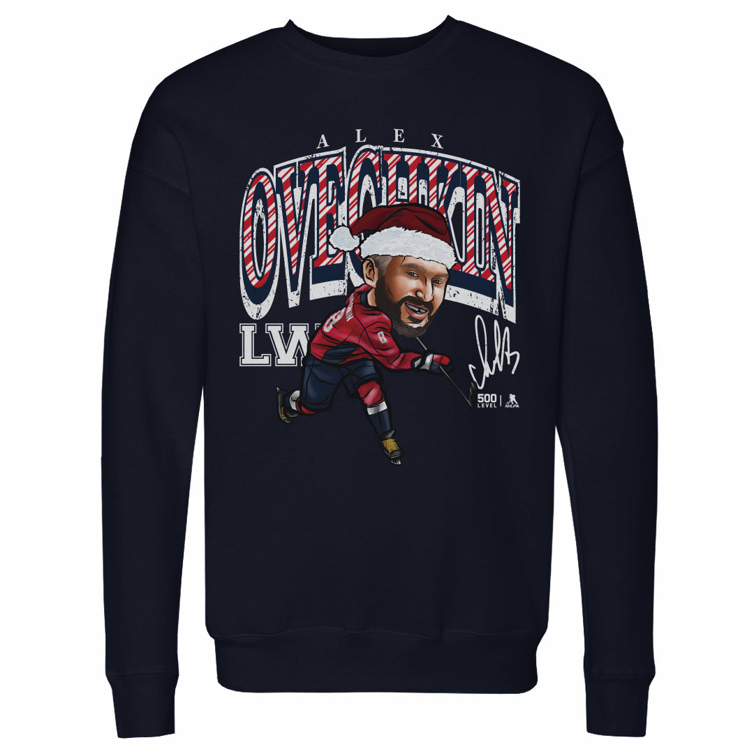 Alex Ovechkin Washington Cartoon Santa Hat WHT