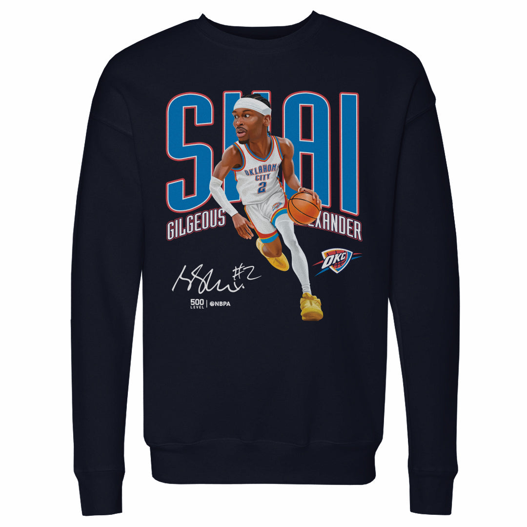 Shai Gilgeous-Alexander Oklahoma City Thunder Caricature WHT