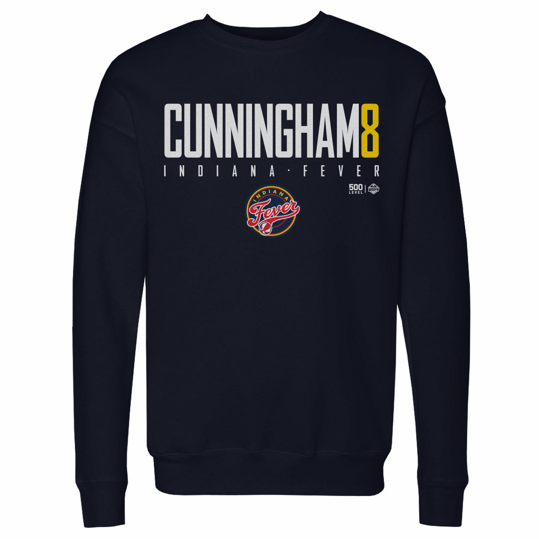 Sophie Cunningham Indiana Fever Elite WHT Mens Crewneck Sweatshirt 500 Level Officially Licensed Fan Gear