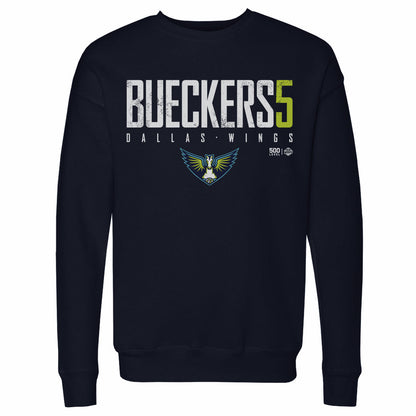 Paige Bueckers Dallas Wings Elite WHT Mens Crewneck Sweatshirt 500 Level Officially Licensed Fan Gear