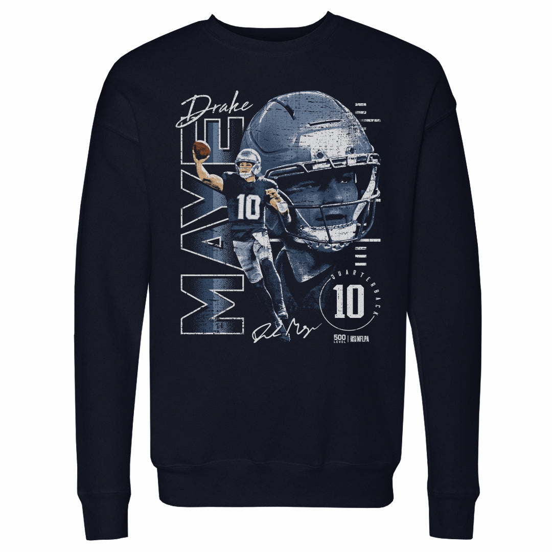 Drake Maye New England Vertical Name WHT