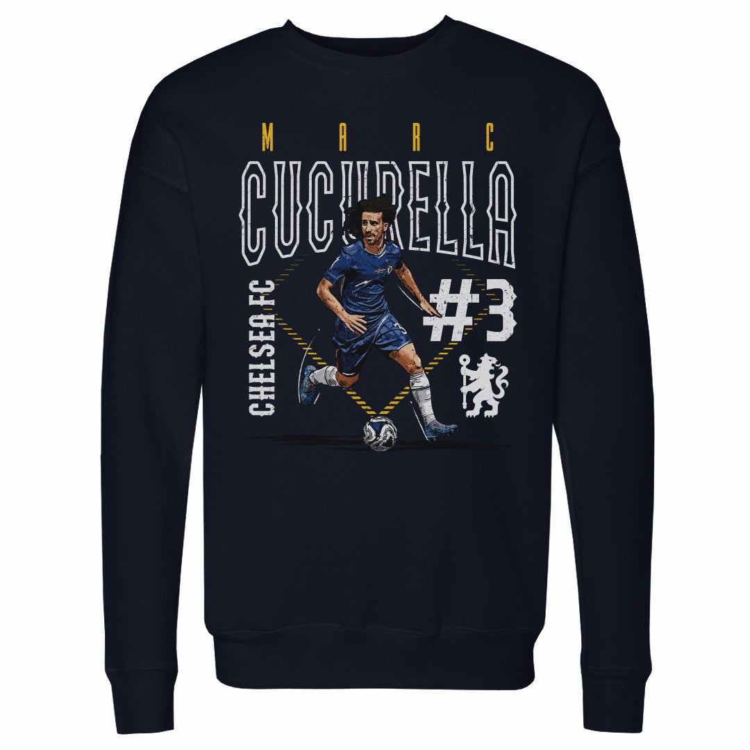 Marc Cucurella Chelsea FC Outline Number WHT