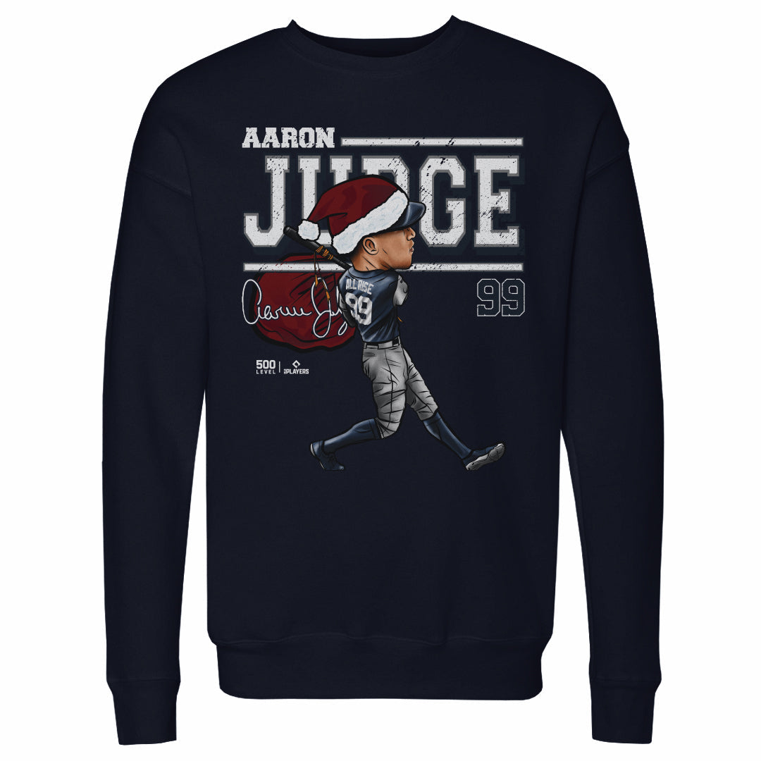 Aaron Judge New York Y Cartoon Santa Hat WHT