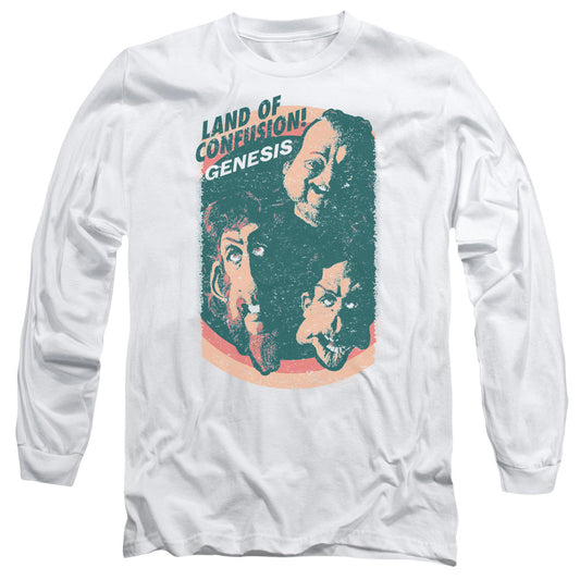 Genesis Land Of Confusion Mens Long Sleeve Shirt White