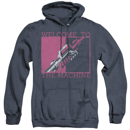 Pink Floyd Welcome To The Machine Heather Mens Hoodie Navy Blue