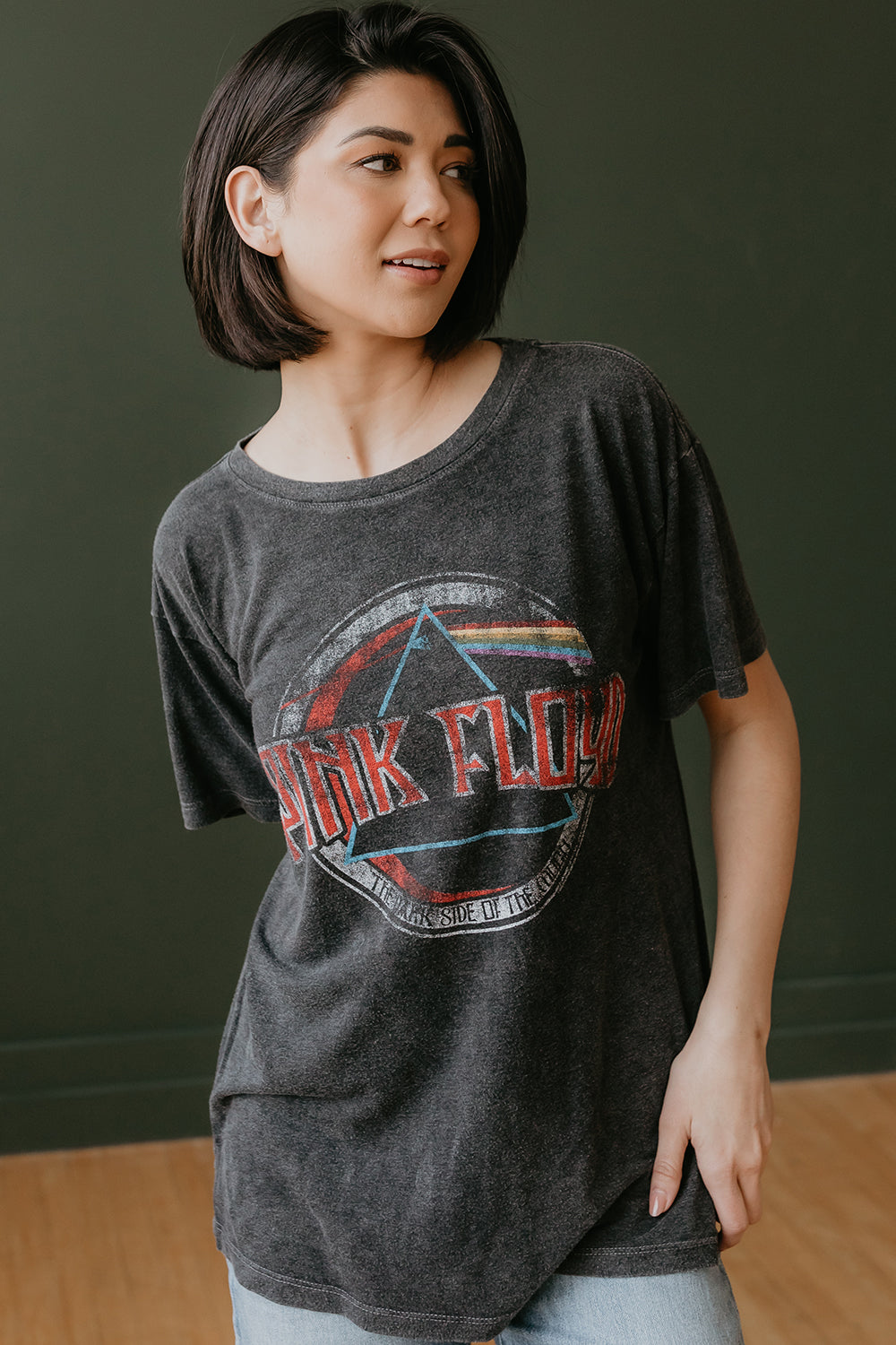 Pink Floyd Dark Side Of The Moon Tee Womens T Shirt Vintage Black
