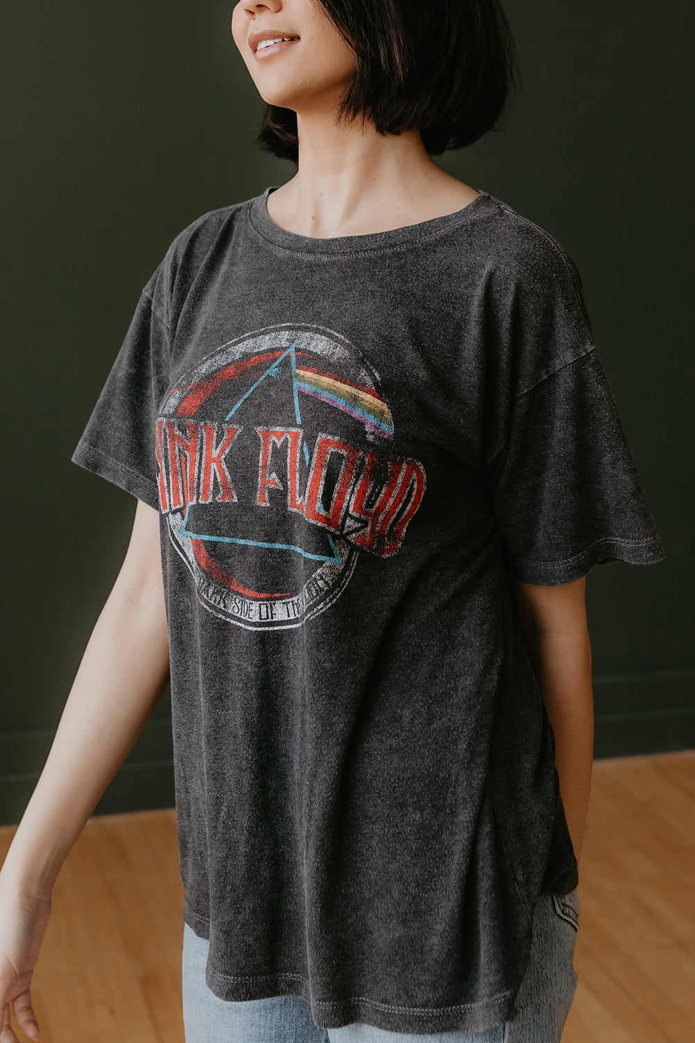 Pink Floyd Dark Side Of The Moon Tee Womens T Shirt Vintage Black