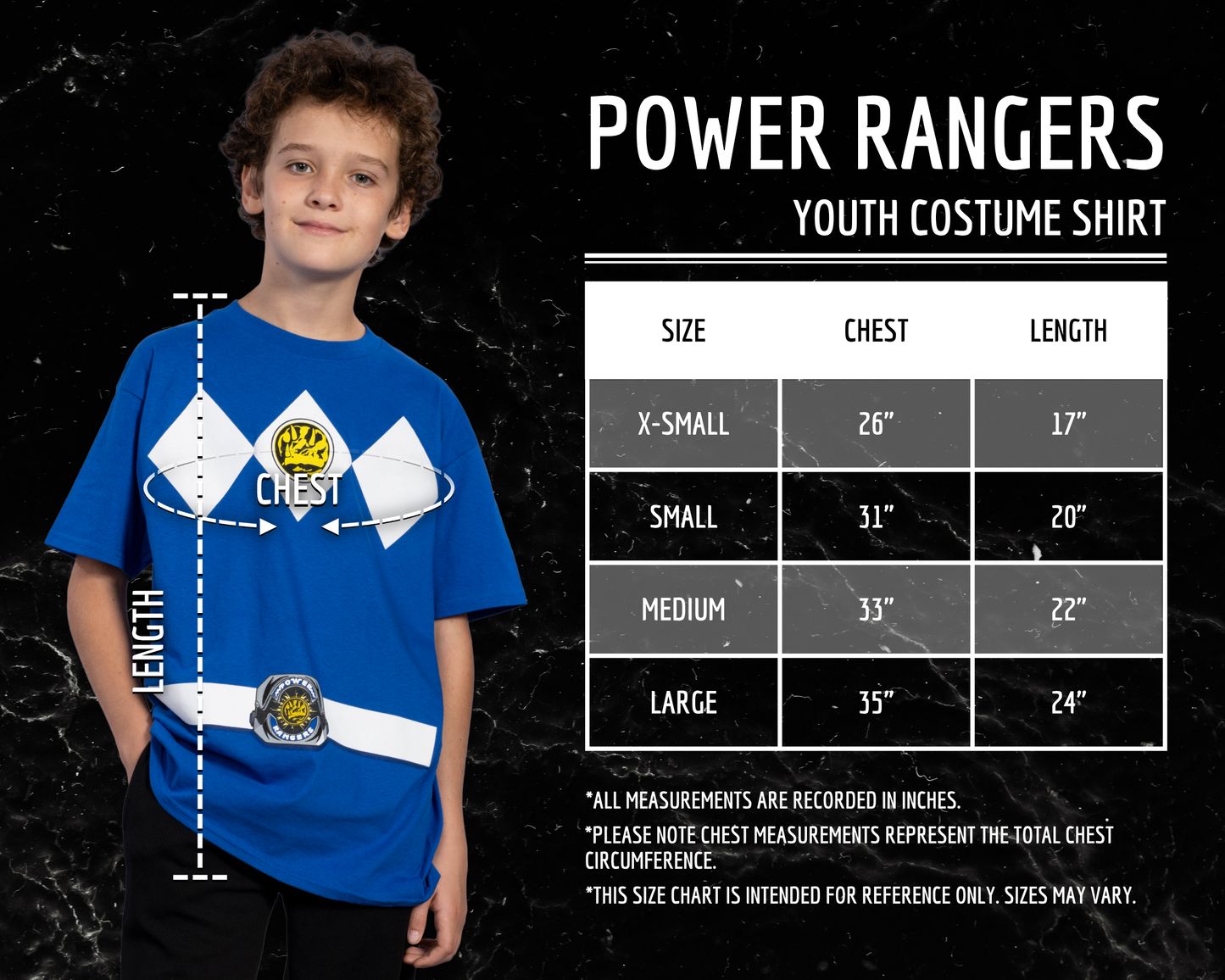 Youth Unisex Power Rangers Halloween Cosplay Costume T Shirt