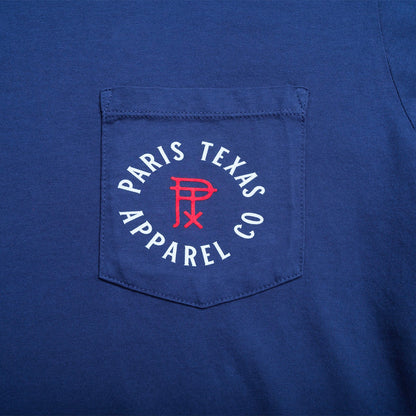 Paris Texas Apparel Co. Come and Take It Pocket Mens T Shirt Navy Blue